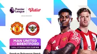 Live streaming pertandingan Liga Inggris: Manchester United vs Brentford pada matchday ke 8 di Vidio. (sum. doc. vidio.com)