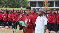 Deklarasi damai untuk Papua di Universitas Muhammadiyah Purwokerto, diikuti oleh sekitar 3.000 mahasiswa dan segenap Civitas Acadeika UMP. (Foto: Liputan6.com/Humas UMP/Muhamad Ridlo)