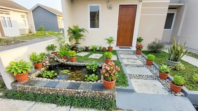 Contoh Kolam Ikan di Rumah Tipe 21