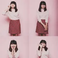 Tampilan Ghea memang sangat menggemaskan, anting kekinian yang menjuntai dan kacamata yang  ia kenakan di kepala menjadi salah satu ciri khasnya. Selain itu, Ghe kerap menggerai rambutnya yang berponi. (Instagram/gheaindrawari)