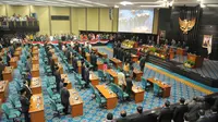 Suasana pelantikan pimpinan DPRD DKI di Gedung DPRD DKI Jakarta, (26/9/14). (Liputan6.com/Herman Zakharia)