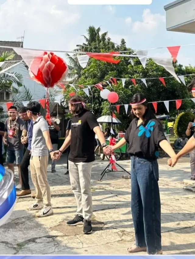 Bintang sinetron Cinta Setelah Cinta SCTV saat ikut lomba 17 Agustus sambut HUT RI ke-78 (Foto: instagram @sctv)