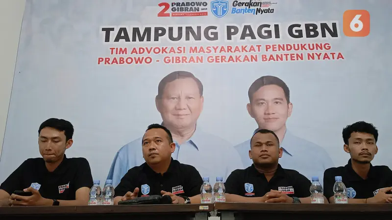 Tim advokasi Tampung Pagi Prabowo-Gibran di Banten. (Kamis, 04/01/2024). (Yandhi Deslatama/Liputan6.com).