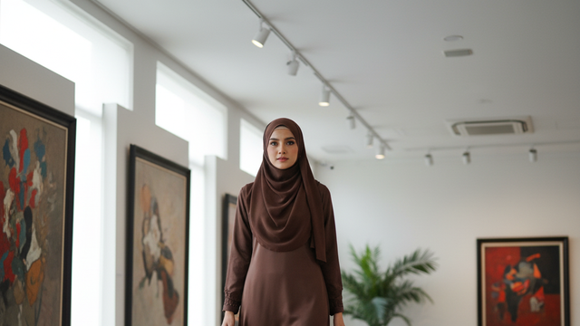 Abaya de satén liso