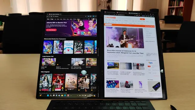 Mode Vertikal Asus Zenbook Duo 14 OLED UX8406MA