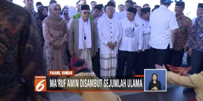 Ma'ruf Amin Bertemu Ulama dan Jemaah Tarekat di Padang