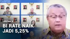 Sekitar 2 jam berselang dari pidato Presiden di Rapat Paripurna DPR, Bank Indonesia menggelar jumpa pers menyampaikan keputusan menaikkan suku bunga acuan atau BI rate sebesar 50 basis poin jadi 5,25 persen.
