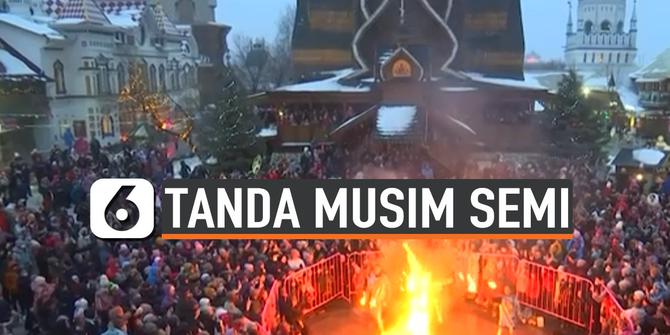 VIDEO: Akhir Perayaan Musim Dingin di Moskow, Vladivostok