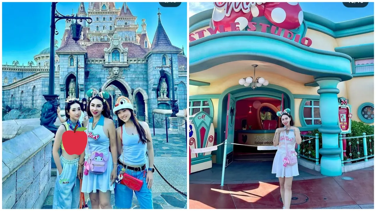 Femmy Permatasari berada di Disneyland Tokyo, Jepang bareng dua putrinya (Foto: instagram femmypermatasari)
