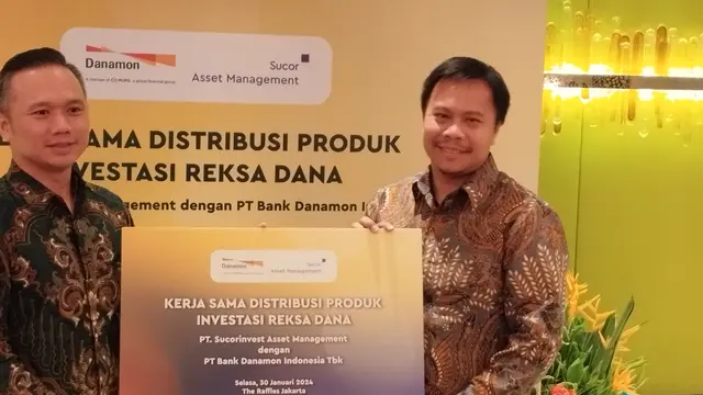 Kerja sama distribusi produk investasi reksa dana PT Sucorinvest Asset Management dengan Bank Danamon Indonesia, Selasa (30/1/2024). (Foto: Liputan6.com/Gagas YP)