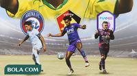 Ilustrasi - Ronaldinho dan Arema FC, Persik Kediri, Rans Nusantara (Bola.com/Adreanus Titus)