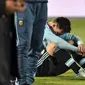 Ekspresi kesedihan Lionel Messi setelah kalah adu penalti melawan Cile. (AFP PHOTO/NELSON ALMEIDA)