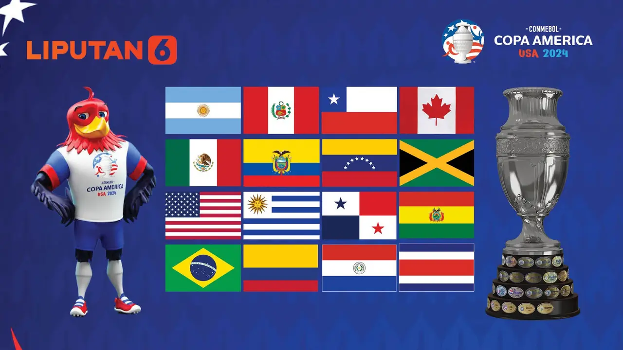 Banner Infografis Jadwal Copa America 2024 Babak Penyisihan Grup A, B, C, D