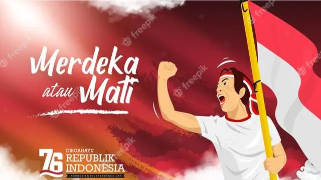 Ilustrasi hari kemerdekaan Republik Indonesia