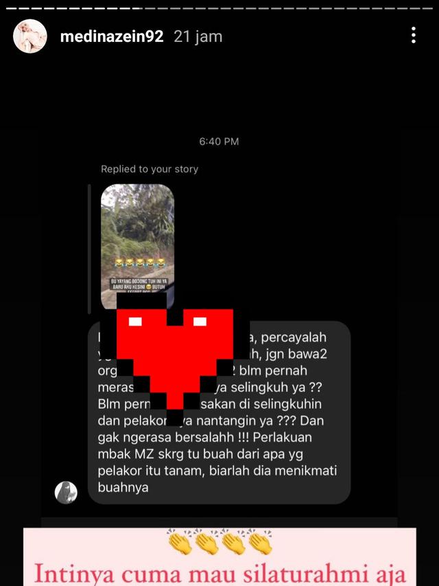 Unggahan Medina Zein soal rumah perempuan yang diduga selingkuhan Lukman Azhari. (Foto: Dok. Instagram @medinazein92)