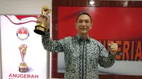 Yusuf Hamka, pengusaha muslim Tionghoa meraih Anugerah Bela Negara 2018 karena membuka warung nasi murah meriah. (Liputan6.com/Ady Anugrahadi)