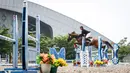 Atlet berkuda tim Shadike Stable, Jundi El Wathon beraksi pada nomor Show Jumping 90 cm saat ajang Solidarity Equestrian Challange 2022 yang berlangsung di Jakarta International Equestrian Park, Jakarta Timur, Minggu (30/01/2022). (Bola.com/Bagaskara Lazuardi)