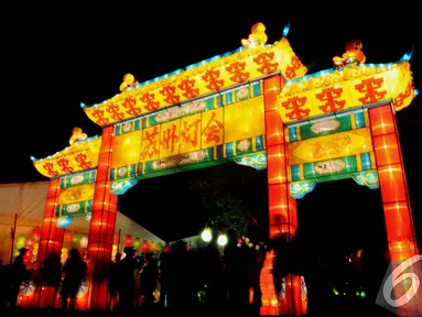  'Jakarta Lantern Festival 2014' digelar Pemda DKI di Lapangan Banteng, Jakpus. Foto diambil pada Jumat (12/12/2014). (Liputan6.com/Andrian M Tunay)