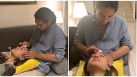 Momen Manis Giorgino Abraham dan Yasmin Napper. (Sumber: Instagram.com/jenni.napper)