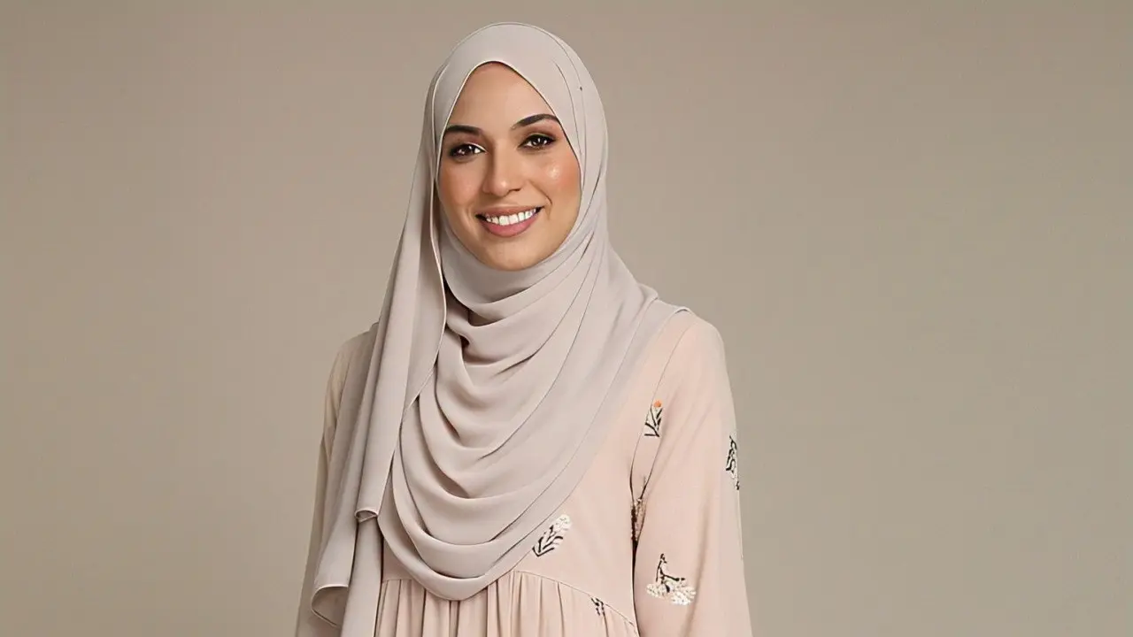 Dress Fit-and-Flare dengan Aksen Pleats