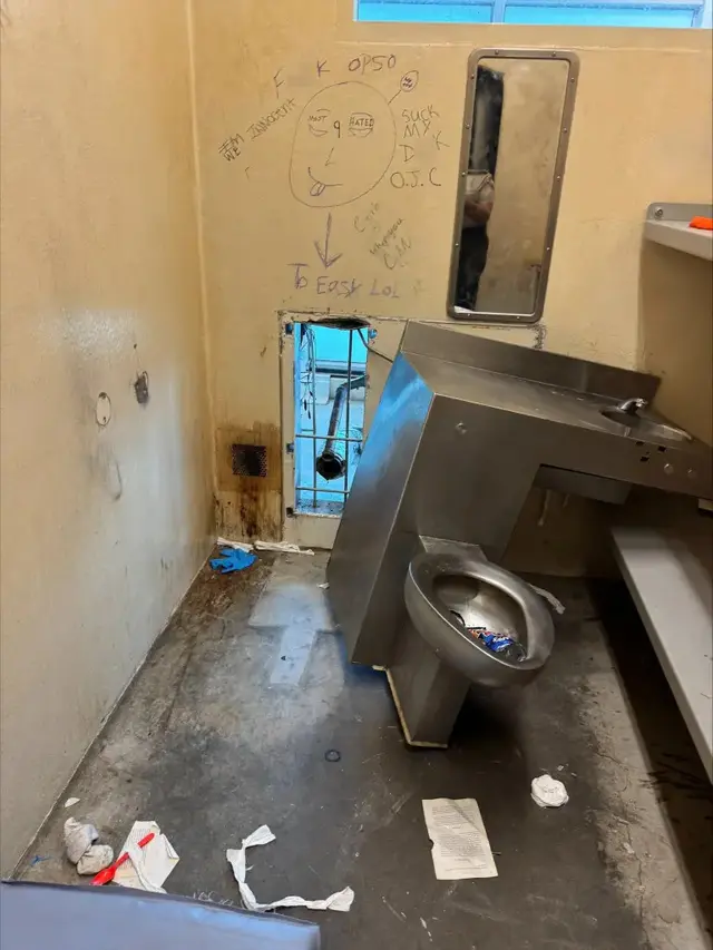 Napi kabur lewat celah toilet di penjara New Orleans, AS. (Orleans Parish Sheriff Office, LA/OSPO)