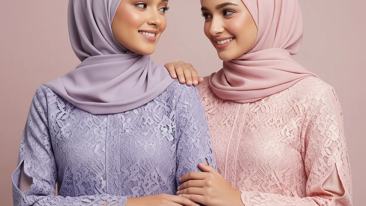 7 Model Gamis Brokat Lengan Belah Terpopuler untuk Tampil Anggun dan Modern
