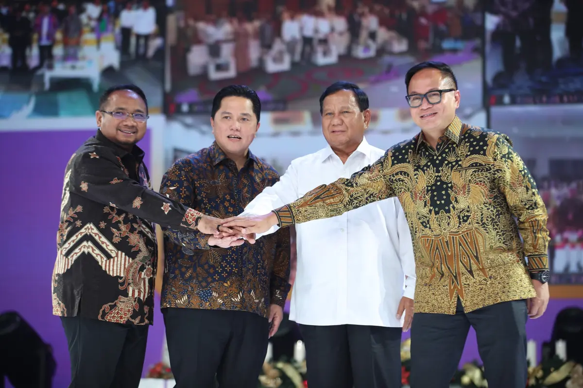 Yaqut Cholil Qoumas, Erick Thohir, Prabowo Subianto, dan Kartika Kartika Wirjoatmodjo