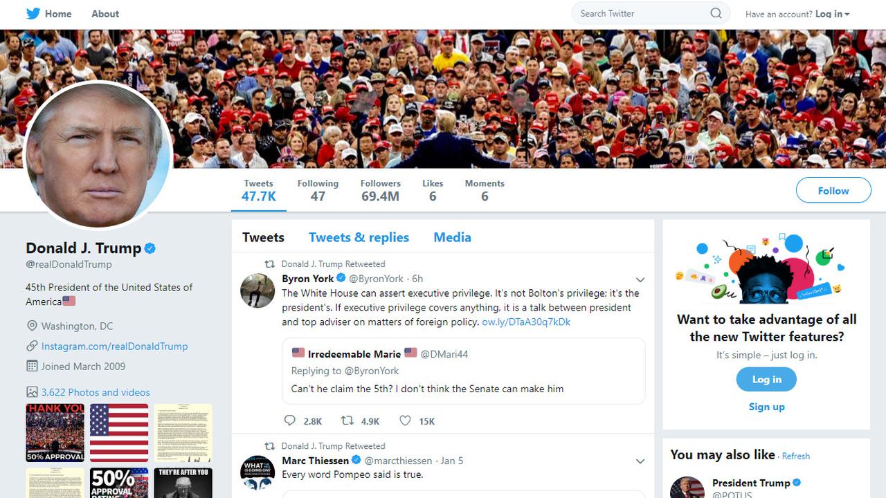 Akun Twitter Donald Trump