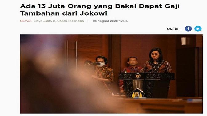 Gambar Tangkapan Layar Artikel dari Situs cnbcindonesia.com