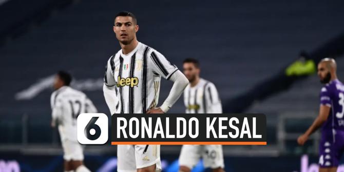 VIDEO: Muka Kesal Cristiano Ronaldo Saat Fiorentina Cukur Juventus 3-0