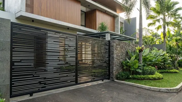 Model Pagar Garis Horizontal