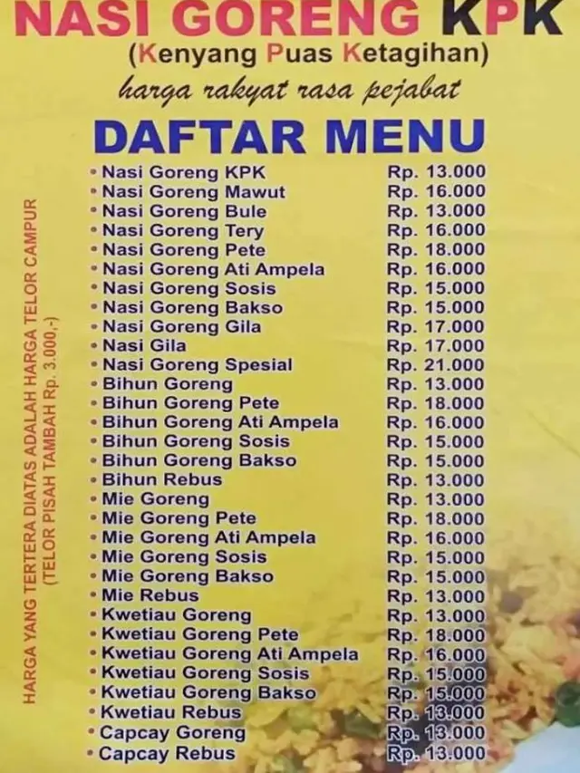 6 Nama Warung Nasi Goreng Ini Nyeleneh, Bikin Pembeli Jadi Mikir