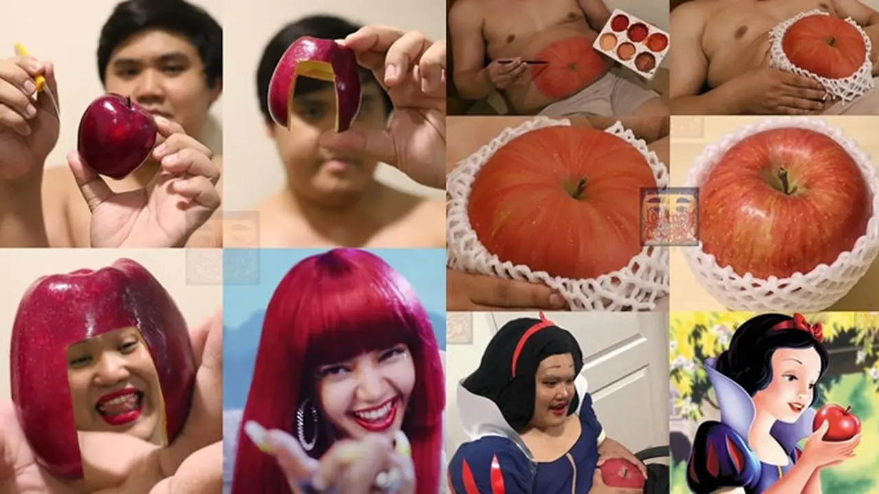 6 Cosplay Low Budget Pakai Apel Ini Bikin Ketawa Geli