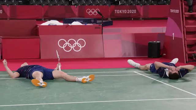 Foto: Mohammad Ahsan/Hendra Setiawan Kalah, Indonesia Tanpa Podium di Nomor Ganda Putra Olimpiade Tokyo 2020