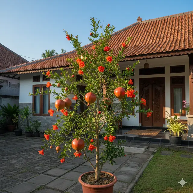 Buah yang bagus ditanam di depan rumah (Foto: Gemini AI)