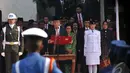 Ketua MPR tampak membaca pidato dalam Upacara Peringatan Hari Kesaktian Pancasila di Monumen Pancasila Sakti, Jakarta, Rabu (1/10/2014) (Liputan6.com/Johan Tallo)
