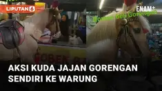 Seekor kuda bernama Romeo menarik perhatian karena jajan di warung