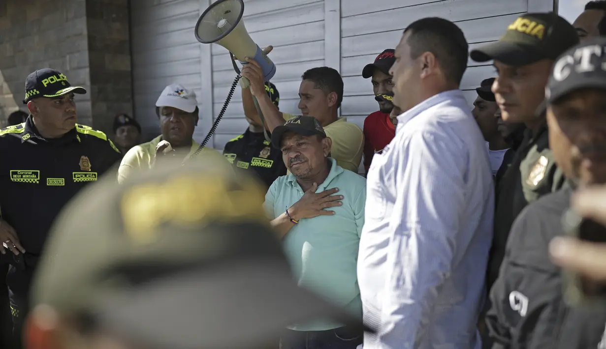 Sebelumnya, ibu Luis Diaz juga ditangkap, lalu dibebaskan dalam beberapa jam. (AP Photo/Ivan Valencia)