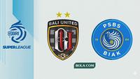 Cover prediksi Bali United versus PSBS Biak di BRI Super League.