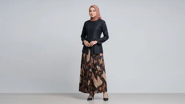 Inspirasi Model Kebaya Modern dengan Rok Plisket di 2025