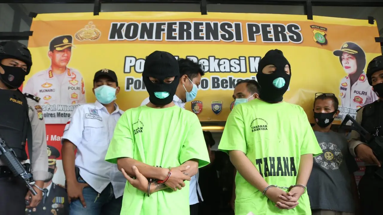 Dua pelaku kasus penyalahgunaan narkoba diamankan Polsek Bekasi Kota