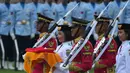 Peringatan detik-detik Proklamasi di Ibu Kota Negara, Nusantara dipimpin langsung Presiden Joko Widodo. (AP Photo/Achmad Ibrahim)