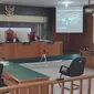 Sidang Bupati Bengkalis non aktif, Amril Mukminin, di Pengadilan Tipikor Pekanbaru. (Liputan6.com/M Syukur)