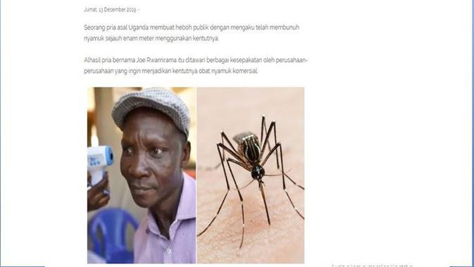 [Cek Fakta] Kentut Pria Asal Uganda Ini Bisa Matikan Nyamuk, Benarkah?
