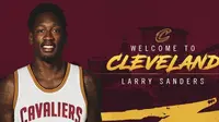 Larry Sanders kembali bermain di NBA setelah absen selama dua tahun dengan meneken kontrak bersama Cleveland Cavaliers, Senin (13/3/2017). (Bola.com/Twitter/cavs)