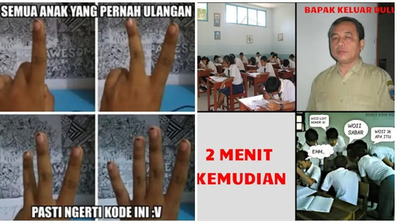Meme Kocak Saat Nyontek Waktu Ulangan Ini Bikin Kangen Sekolah