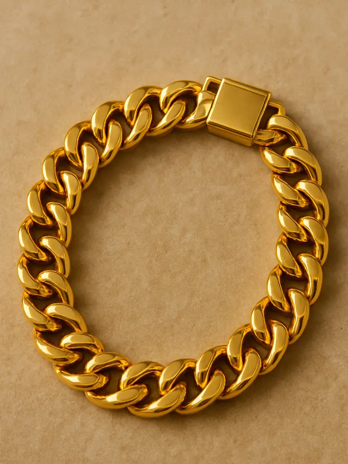 Model Gelang Emas Rantai Tebal untuk Usia 40 Tahun (Foto: ChatGPT)