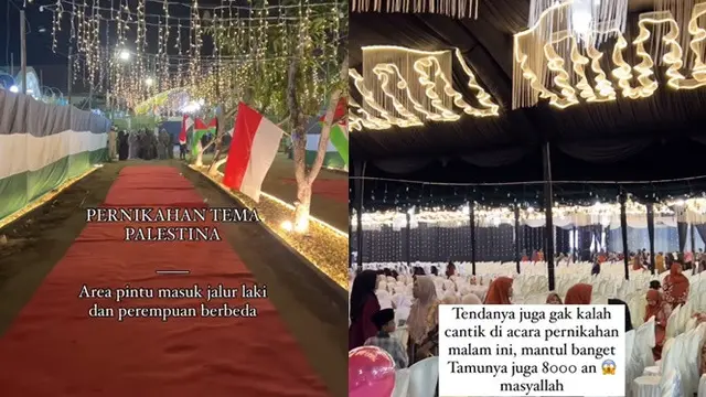 Viral Pernikahan Bertema Palestina di Madura, Dekorasi Pelaminan Terinspirasi Masjid Al Aqsa