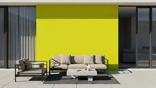 Teras Warna Kuning Neon (Gemini AI)