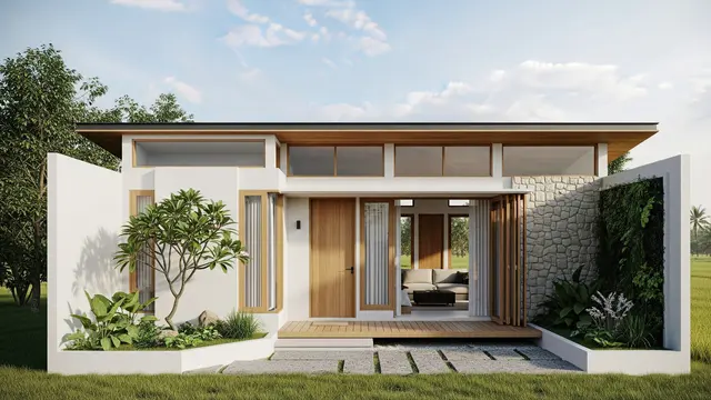 Model Rumah Sederhana Tapi Mewah yang Cocok untuk Lahan Kecil/ Ilustrasi AI